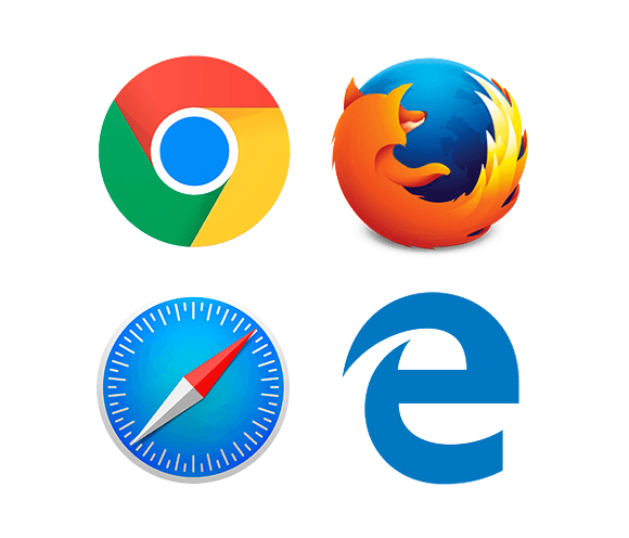 Icons of different browsers.